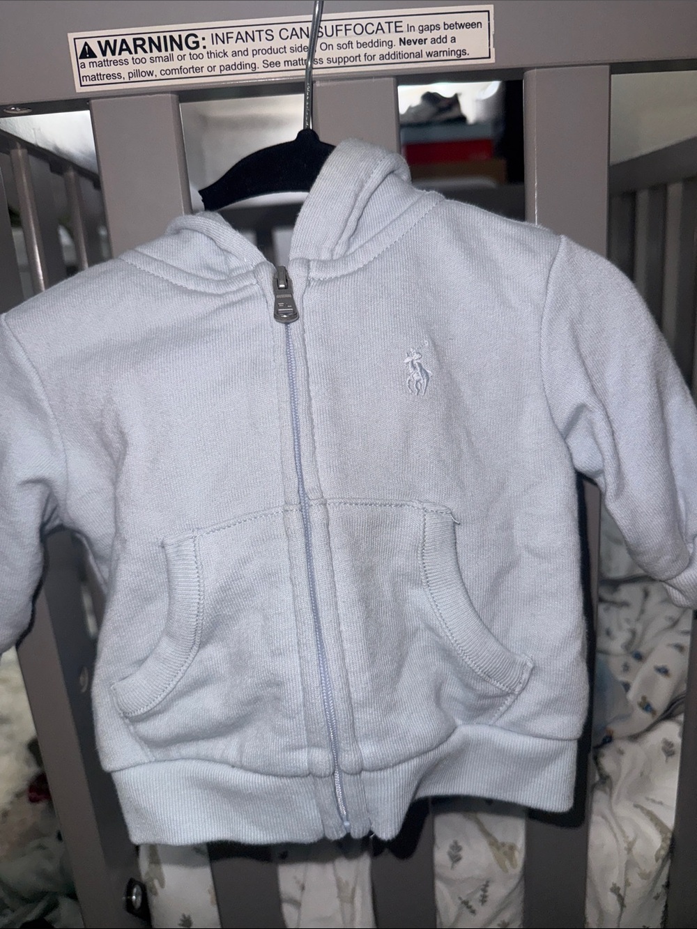 Ralph Lauren Light Blue Hooded Zip Sweatshirt and Joggers - Infant